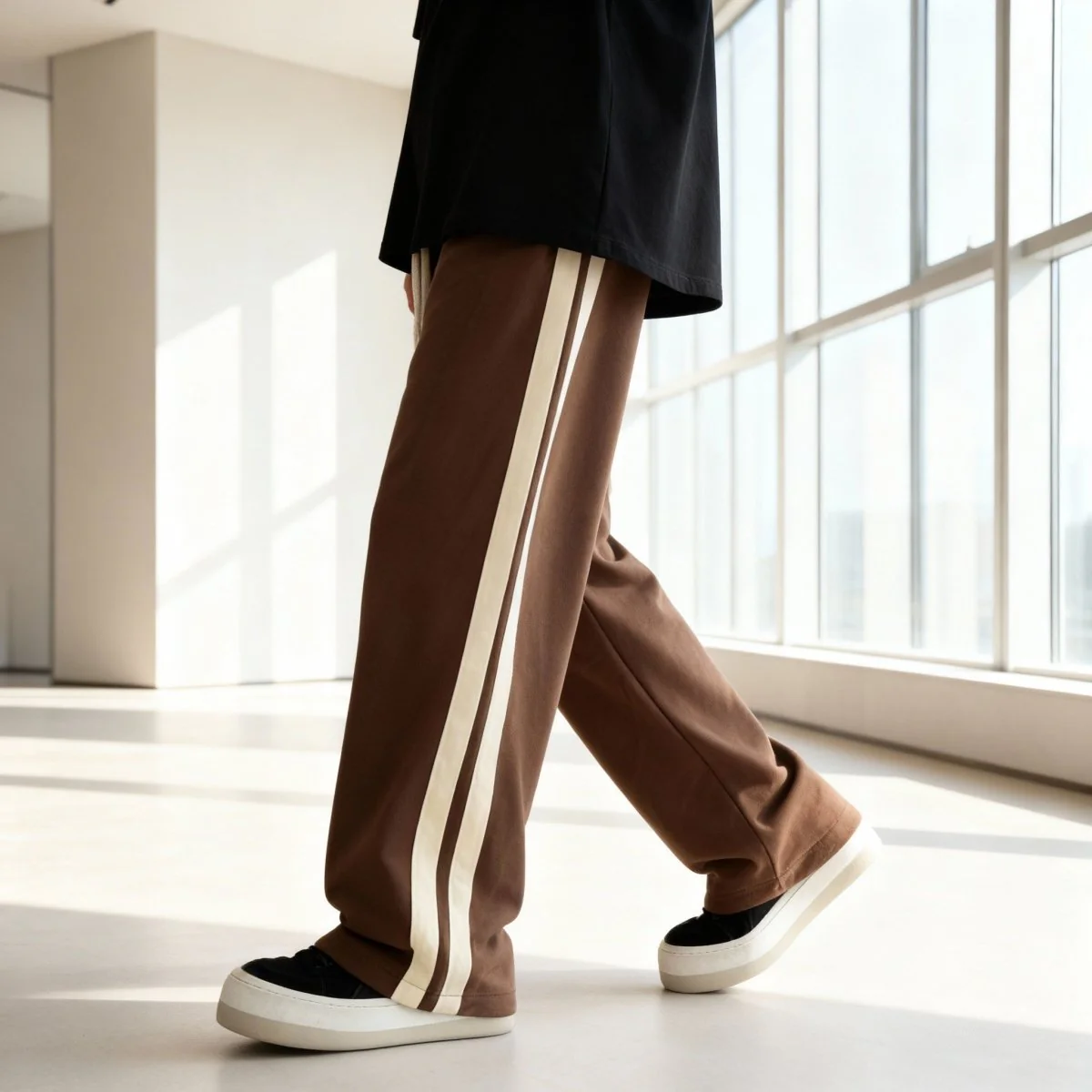 GS No. 163 Striped Loose Jogger Pants - Image 3
